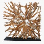 Screen Square Teak Root Carved