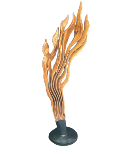 Wood Sculpture on Stand