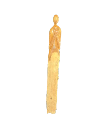 Wood Sculpture on Stand